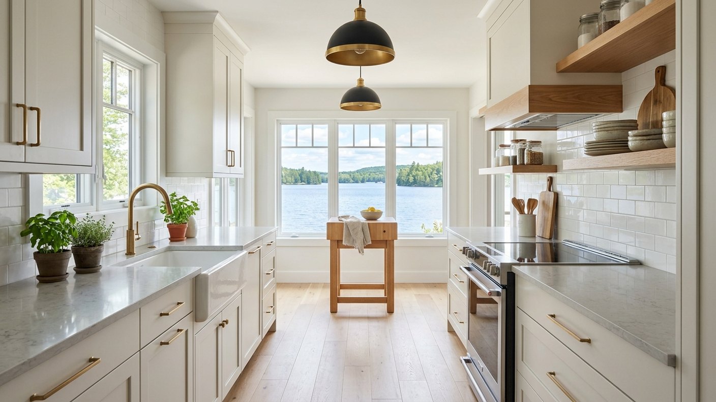 A Galley Lake House Kitchen, Reworked