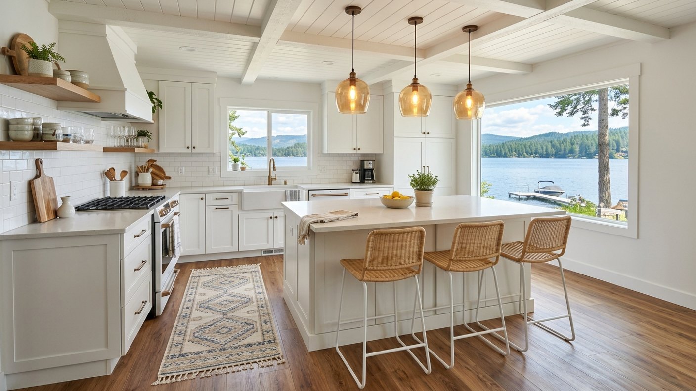 The Best Flooring for a Lake House Kitchen